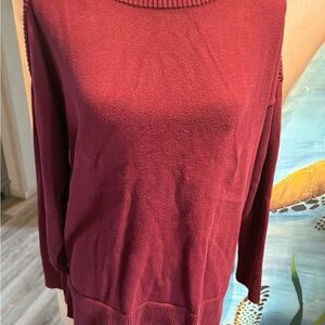 Maison Jules Red Cowl Neck Sweater